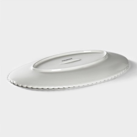Porcelain Oval Magistro Porcelain "Tandy", 25 × 16 × 1.5 cm, white color-2