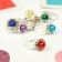 Rings children's set 36pcs "chosen" flowers, color mix in silver, b-r