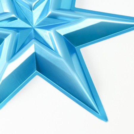 Figure "Star in the Star" Little Blue Metallic, Half, 34x39 cm-3