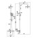 Shower system Cersanit Odra A63069, thermostatic, shower 3 modes, hose 150 mm