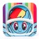 Children's plate, bamboo "Rainbow Dash", My Little Pony