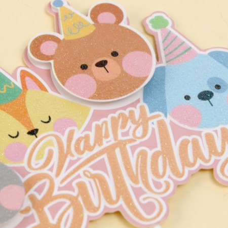 Set for decorating "Happy Birthday" animals-2