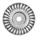 Metal brush for ushm tundra, twisted wire, flat, landing 22 mm, 150 mm