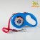 Roulette with a print "cutie", 3 m, animal weight up to 12 kg, blue