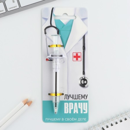 Handle funny Blood blue paste "Best doctor", on the substrate-1