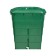 Square container with a lid and a tap 203 l, green, 70x70x82 cm
