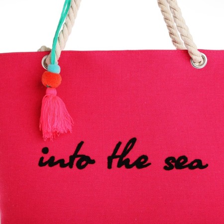 Bag Women's Beach Into the Sea, 50x34.5x14 cm, pink color-3