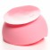 Baby plate on a suction cup, silicone, pink color