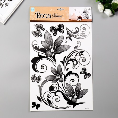 Decorative stickers Room Decor "Flower Fantasy" 29x41 cm