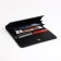 Women's wallet on the button, blue color