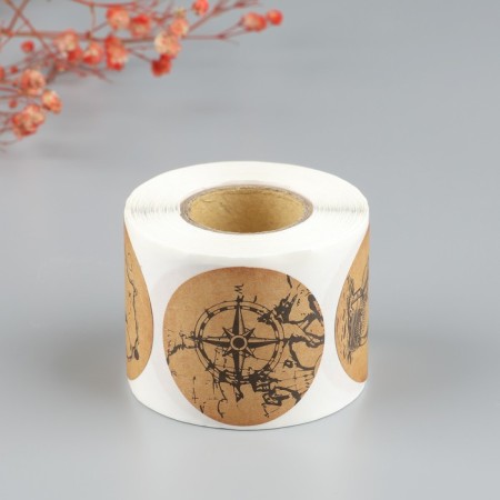 Stick Paper "Sea. Ship" Craft D = 3.8 cm 252 pcs in roll-3