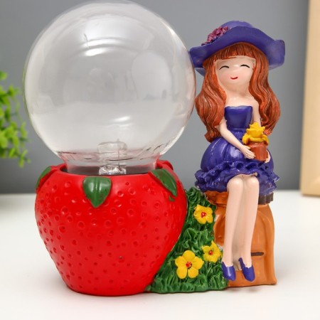 Plasma ball "Girl with strawberry" 14x9x16 cm Risalux-4
