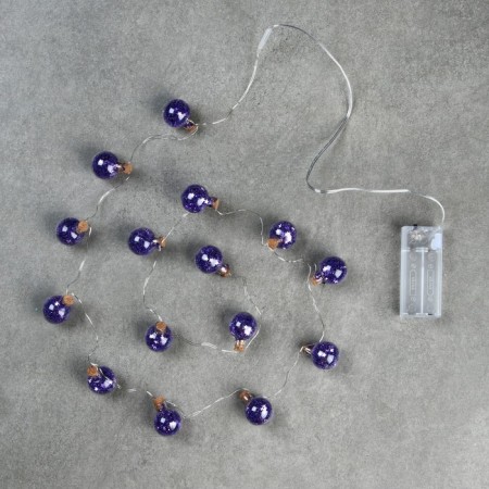 Garland “thread” 1.6 m with nozzles “Blue Balls”, IP20, silver thread, 15 LED, white glow, AAX2-2