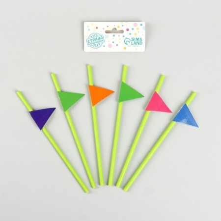 Tubes for the cocktail "flags", in the set 6 pcs-1