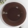 Glass plate "Brown City", d = 26 cm, brown color