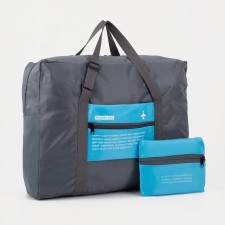 Board Road on a zipper, folding in a cosmetic bag, outer pocket, gray/blue color