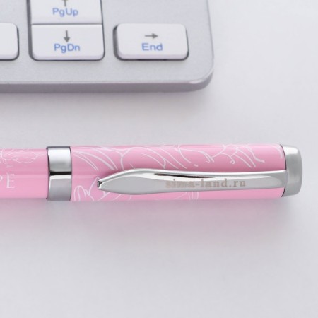 Metal pen "Best in the world", blue paste 1.0 mm-4