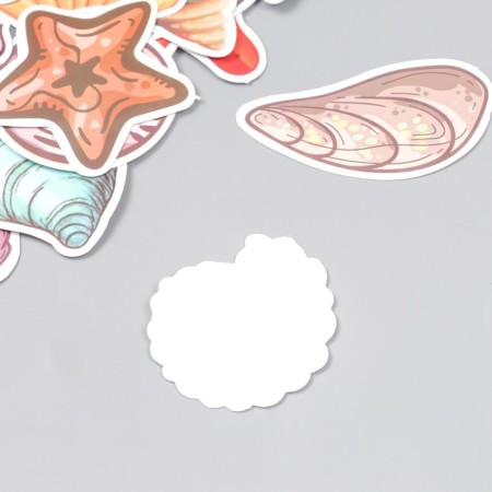 Stickers for creativity "shells, stars and corals" set of 50 pcs 4x8 cm-2