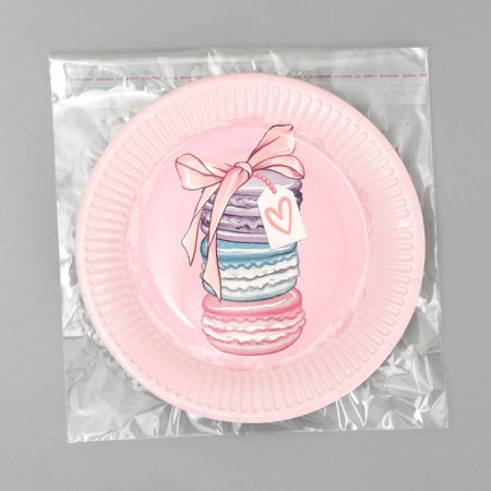 Disposable paper plate "Pies", 18 cm-4