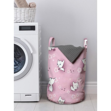 Basket for storage of things "Flower cats", size 35x50 cm