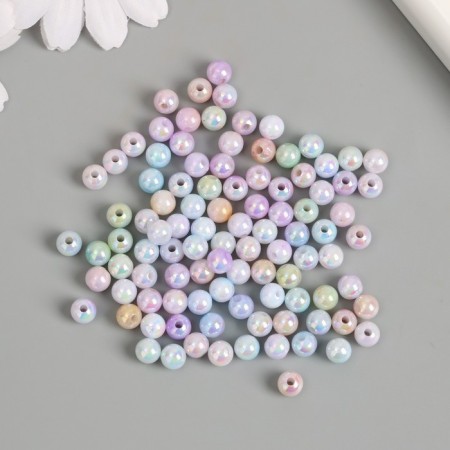 Beads for creativity plastic "Balls of pearl gradient" d = 0.6 cm set 100 pcs