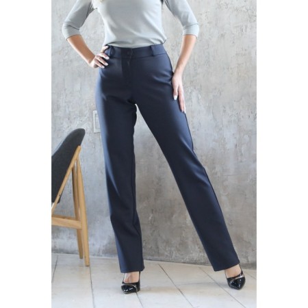 Female trousers, size 48, blue color-3