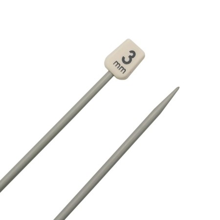 Knitting needles straight, aluminum, 3.00 mm/35cm, 2 pcs-2