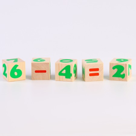 Wooden cubes "Figures" 12 elements: 4 × 4 cm, volume-8