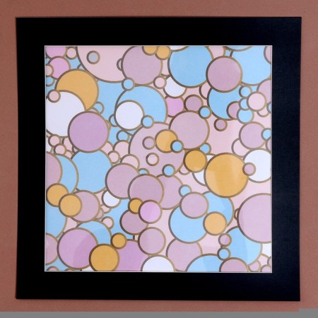 Paspartt frame size 35 × 35 cm, transparent sheet, adhesive tape, black color-3