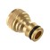 Fitting, internal thread 1/2 ", fast -fast connection, brass, grinda
