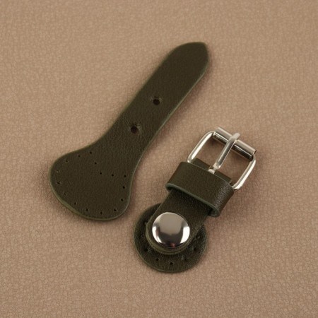 Bag button fastener 8 × 3 cm, khaki color-1