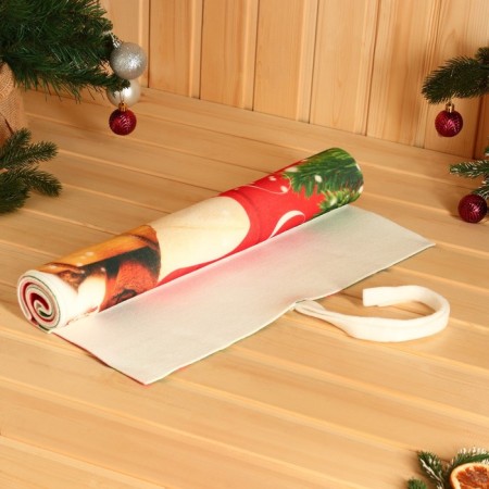 Rug-lane with a print "Happy New Year, wish", 50x155 cm-2