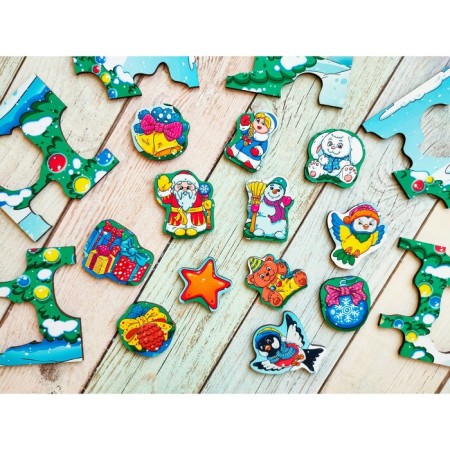 Puzzle "New Year's mood", size 20.3x29.3 cm-4