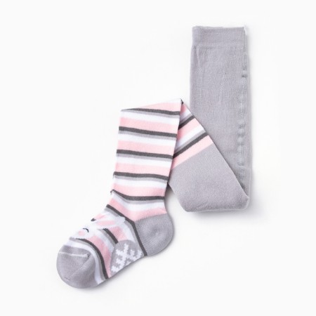 Pantyhose children's kaftan "hare" 104-110 cm, gray/pink