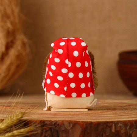 Amulet "Domovynok Main Family", in a cap, 9 cm, linen, mix-3