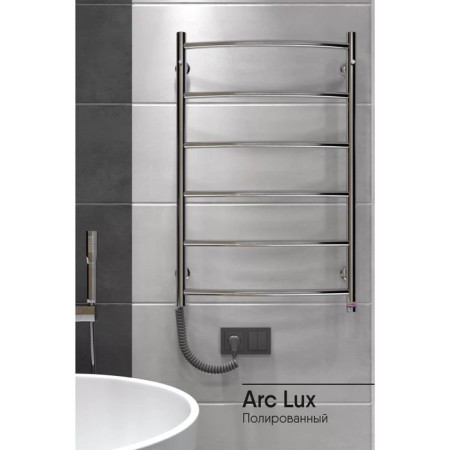 Electric towel Indigo Arc Lux, 800x500 mm, hidden installation, chrome-4
