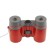 Children's binoculars VEBER EURKA, 3 × 28R, red color