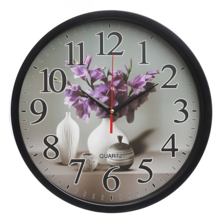 Watch wall "Flowers", D-30 cm, smooth move