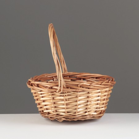 Wicker basket, d22xh10xh25, honey, willow-1