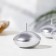 A set of floating candles "Oval", 6 pieces, silver, 4 × 2cm