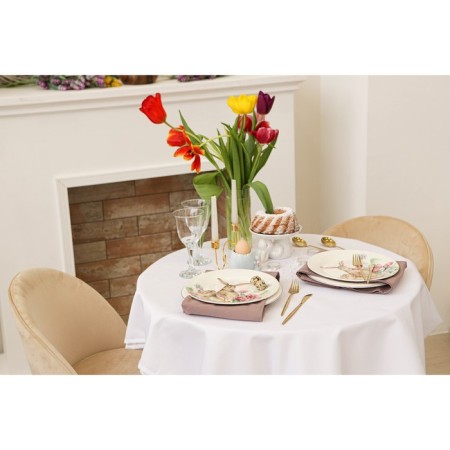 Porcelain dining lunch “Bunny”, D = 25.5 cm, white color-5