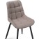 Stool on a chelsea metal -steamer spinning, metal/velor, black/latte 49x55x84 cm