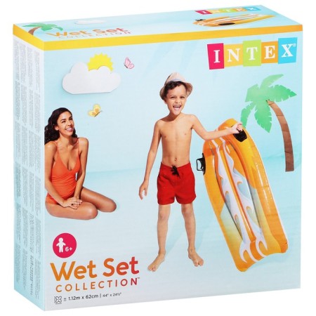Joy Ryder inflatable raft, with handles, 112 x 62 cm, from 6 years old, Mix color, 58165np Intex-3