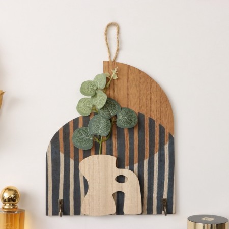 Decorative wood hooks "Abstraction with the plant" 1.5x19.5x23.5 cm