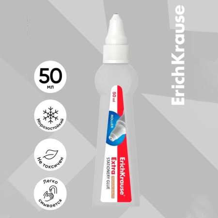 Clean Cleaner Cleaner Erichkrause, 50 ml, with a roller application, is suitable for paper, cardboard and fabric, frost-resistant-1