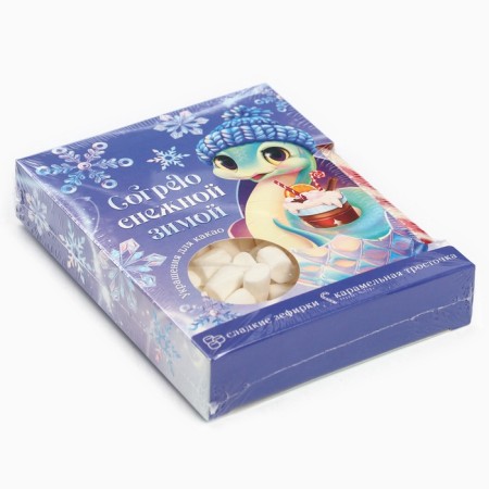 Marshmallow with a candy for cocoa "I GOGS SNOW WINTS"-8