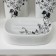 A bathroom set, 4 items (soap dish, soap dispenser, 2 glasses), white color