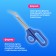 Scissors pedicure, curly, bent, wide, 21 cm, blue color