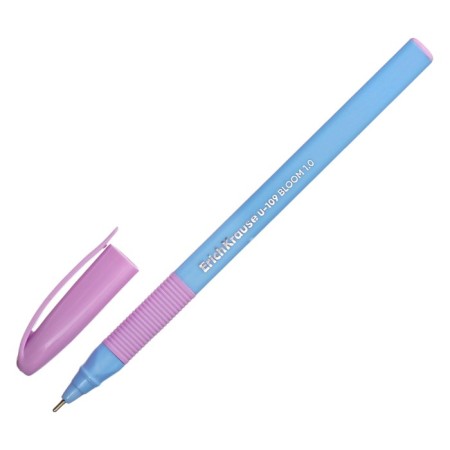 Ballic handle, Erichkrause, U-109 Stick & Grip "Pastel Bloom" needle knot 1.0 mm, blue, rubber holder, mix-4