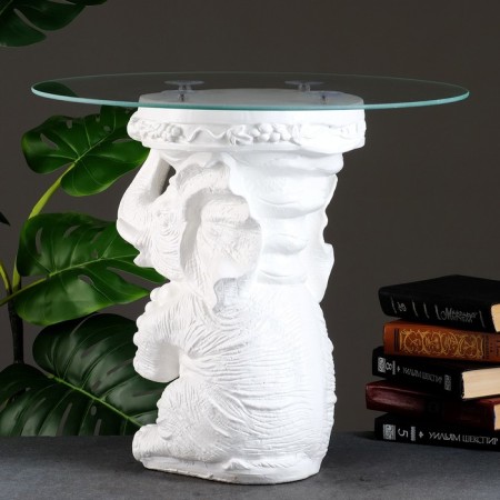 The luminous table "Elephant sitting", 26.5 × 50 × 50 cm,-3